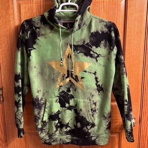 Jeffree Star 4/20 Collection Green Tye-Dye Hoodie with Gold Emblem